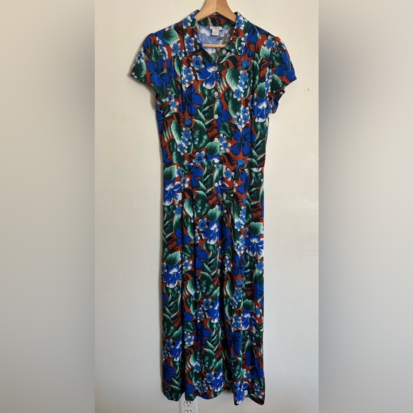 J. Crew Floral Shirt Dress Size XS - Picture 2 of 9
